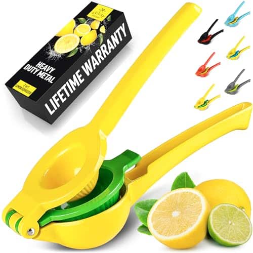 Zulay Kitchen Metal In Lemon Squeezer   Sturdy Max Extraction Hand Juicer Lemon Squeezer Gets Every Last Drop   Easy To Clean Manual Citrus Juicer   Easy Use Lemon Juicer Sque