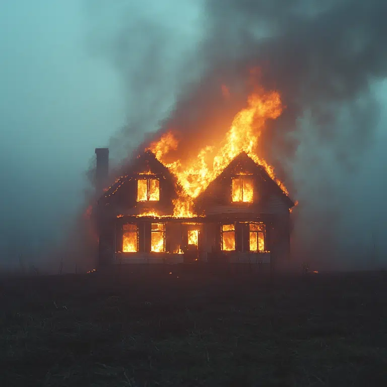 house on fire