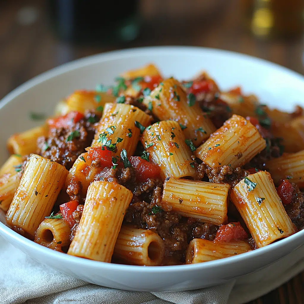 rigatoni bolognese